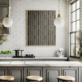 Beige Striped Pattern Poster