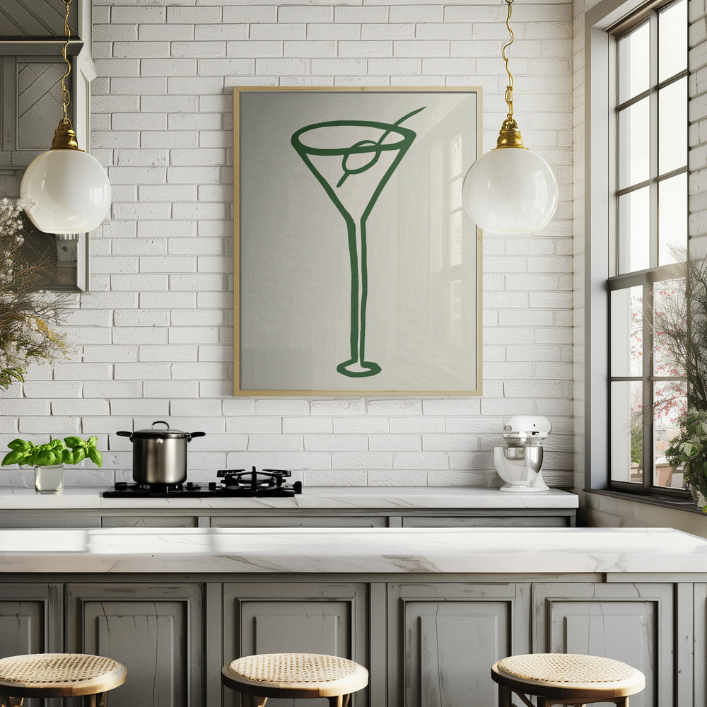 Cocktail Green Poster