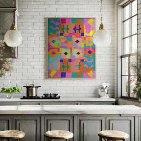 Neon Peru Pattern Poster