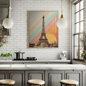 Eiffel Tower Rainbow Poster