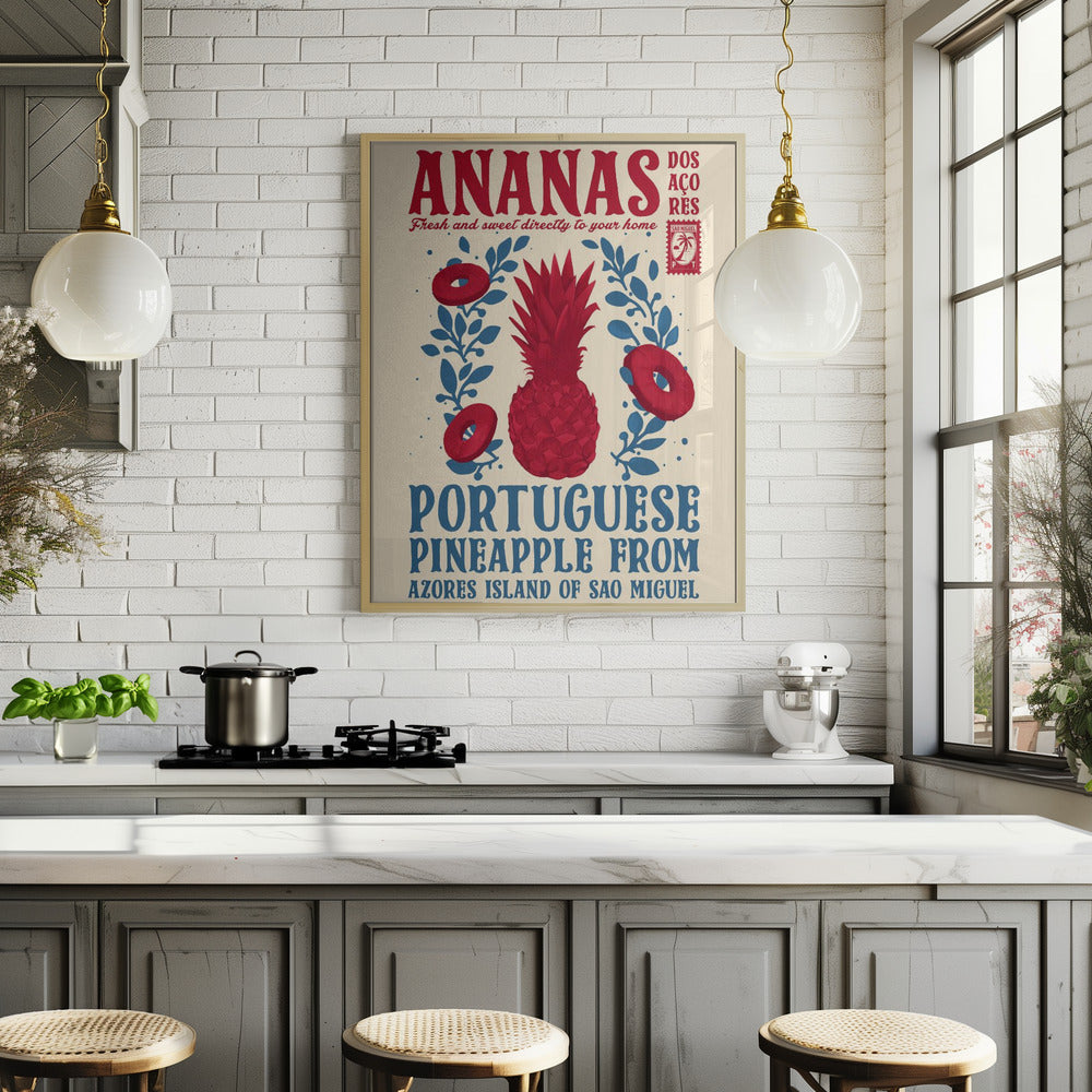 Pineapple kitchen print Poster