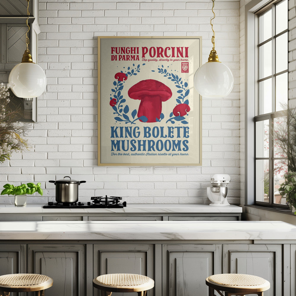 Porcini kitchen print Poster