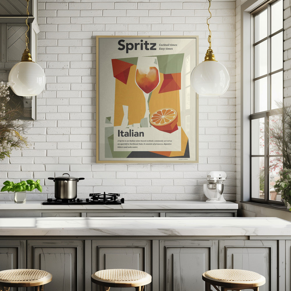 Aperol spritz print Poster