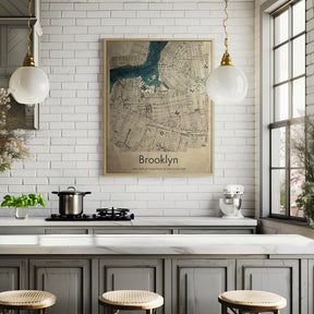 Brooklyn map Poster