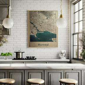 Montreal map Poster