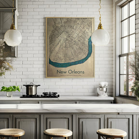 New Orleans map Poster