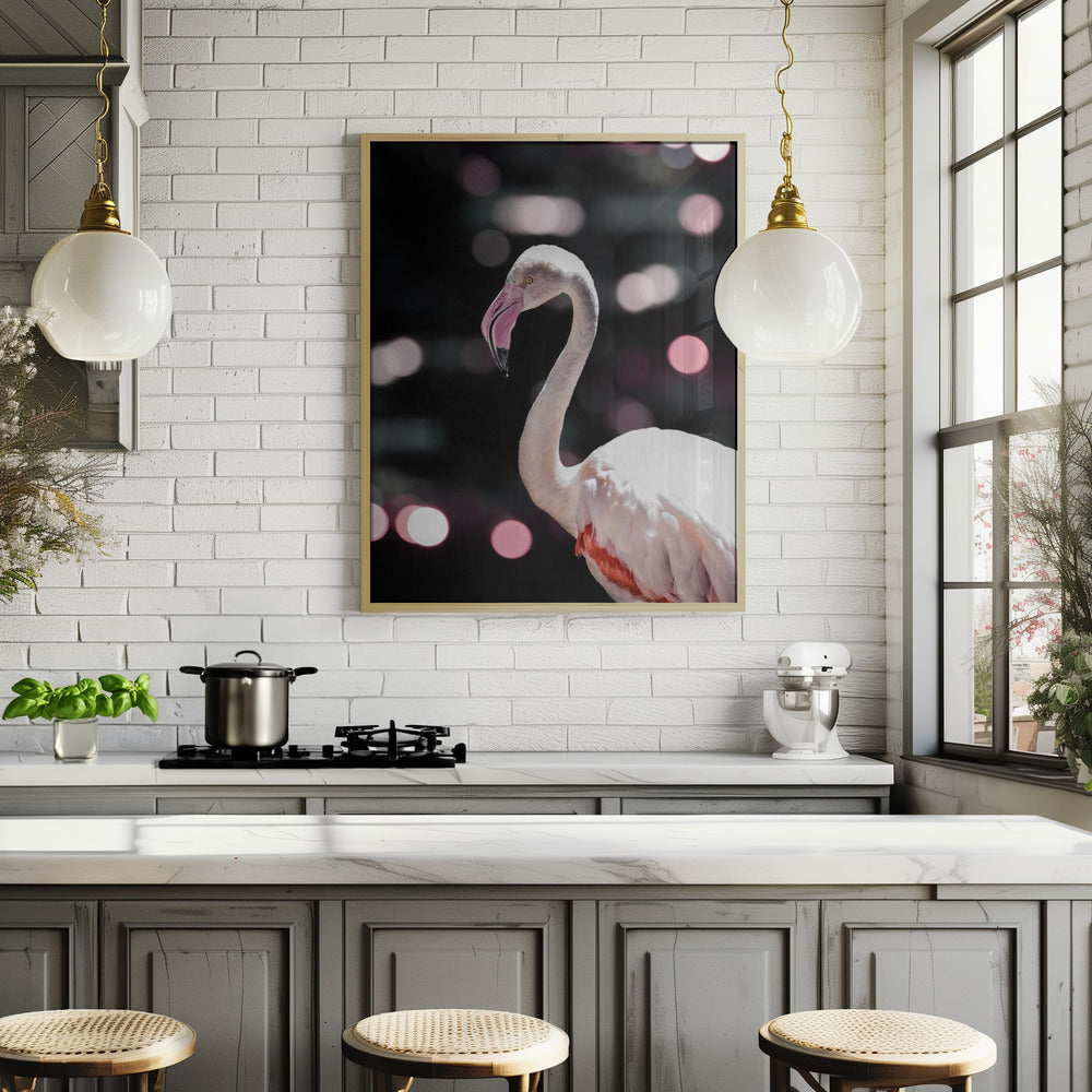 Disco Flamingo Poster