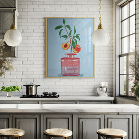 Peach Tree in Vase Poster