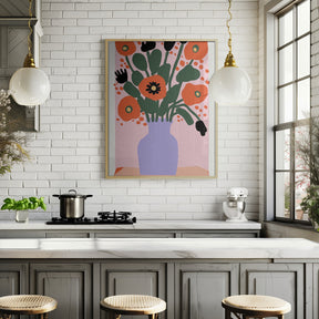 Poppy In Purple Vase Poster