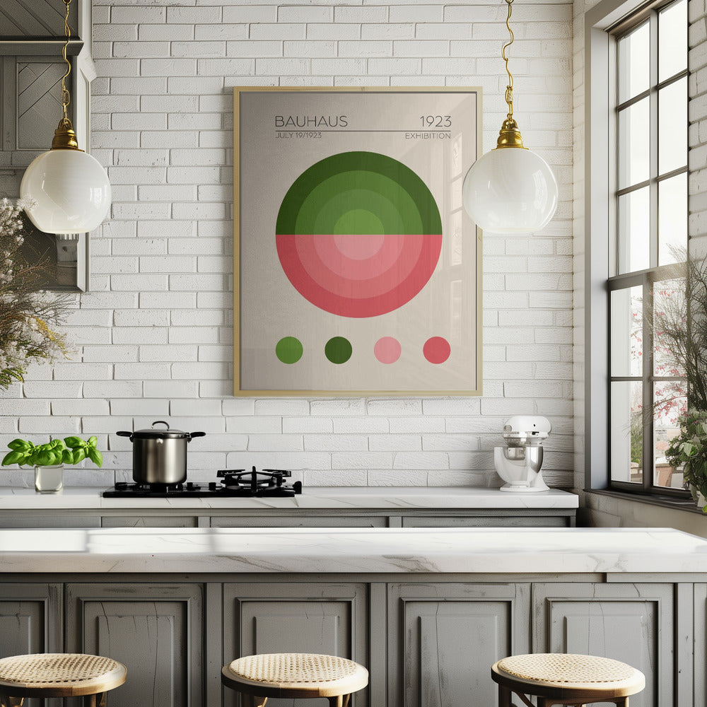 Bauhaus Yesil Daire Poster