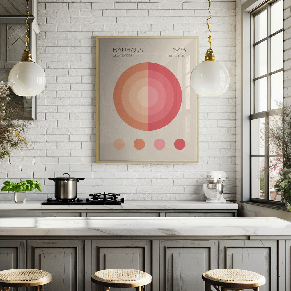 Bauhaus Pembe Daire Poster
