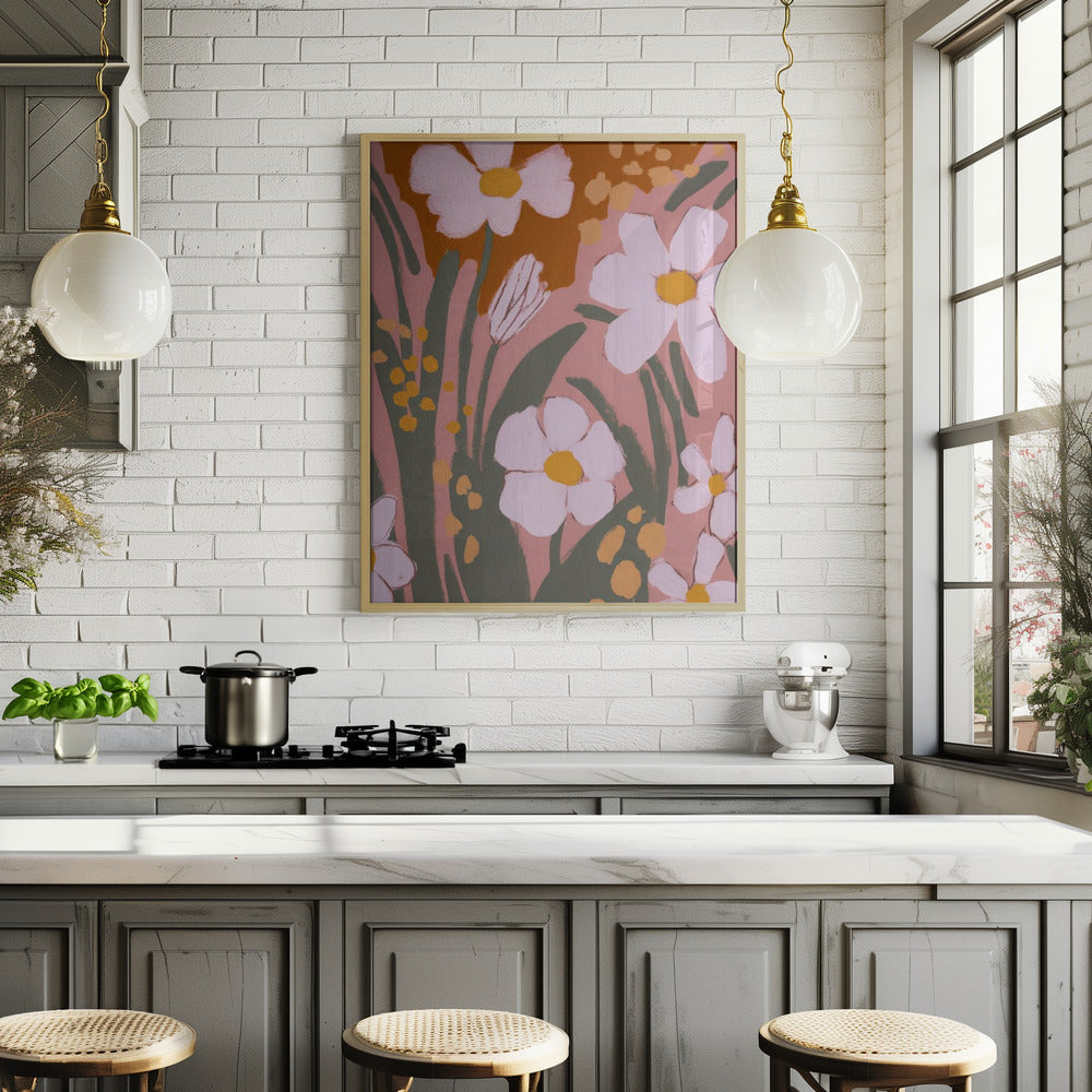 Pastel Flower Impressions No 8 Poster