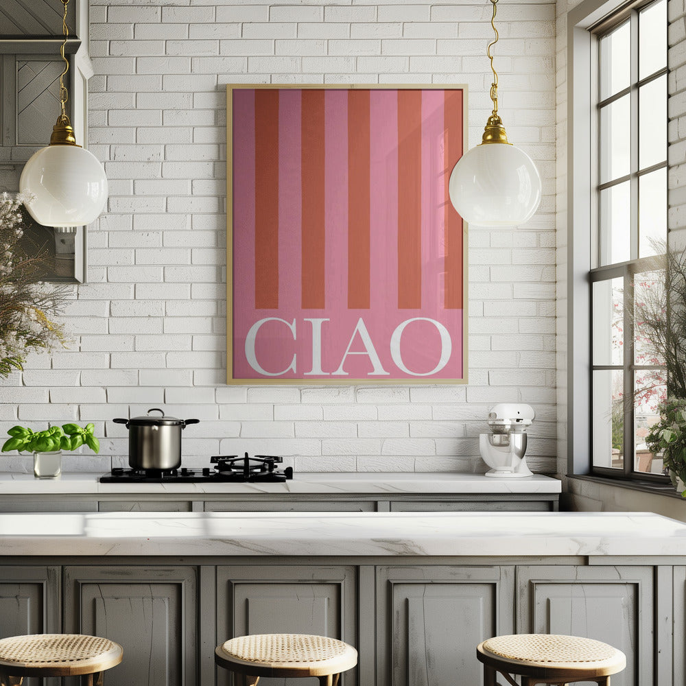 Ciao Stripes Poster