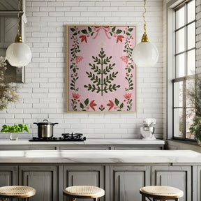 Pink Christmas Tree Poster