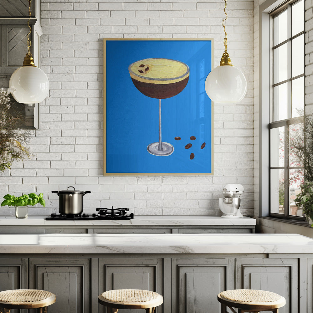 Espresso Martini Blue Poster