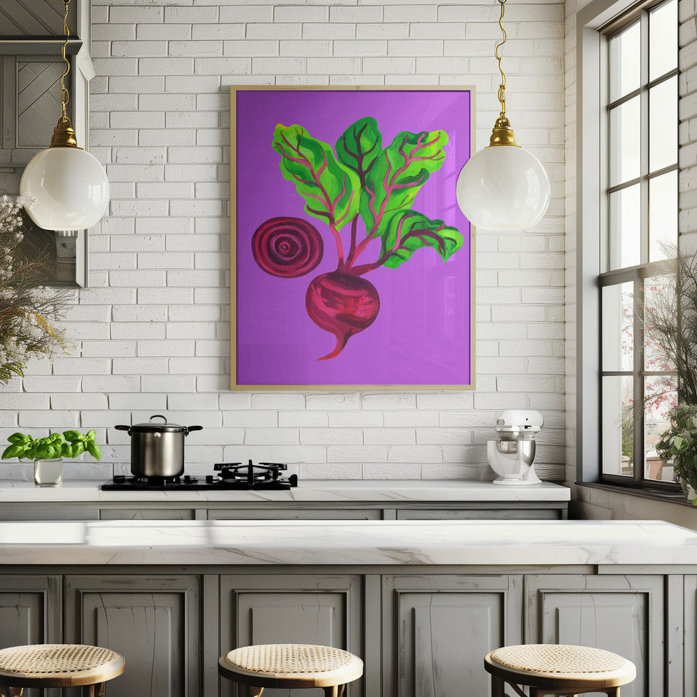 Beetroot Swirl Purple Poster