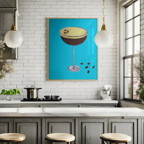 Espresso Martini Sky Blue Poster