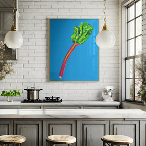 Rhubarb Light Blue Poster