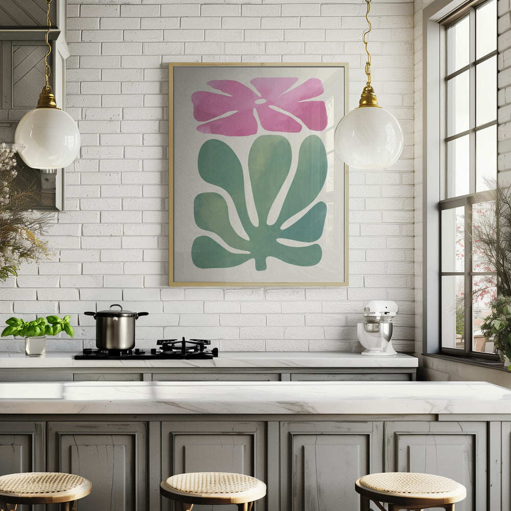 Watercolor Pink Floral Poster