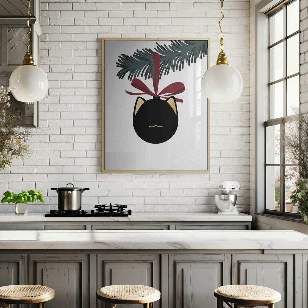 Meowrry bauble (black white) Poster