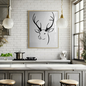 Reindeer head Poster