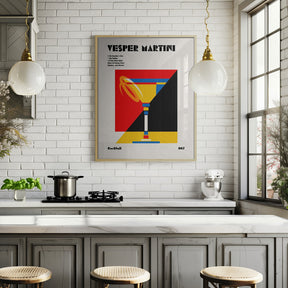 Vesper Martini Bauhaus Cocktail Poster