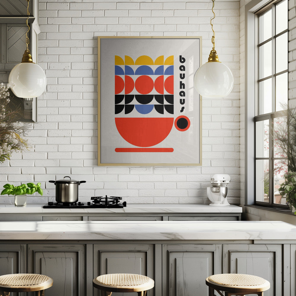 Bauhaus Coffee 70s Decor Poster