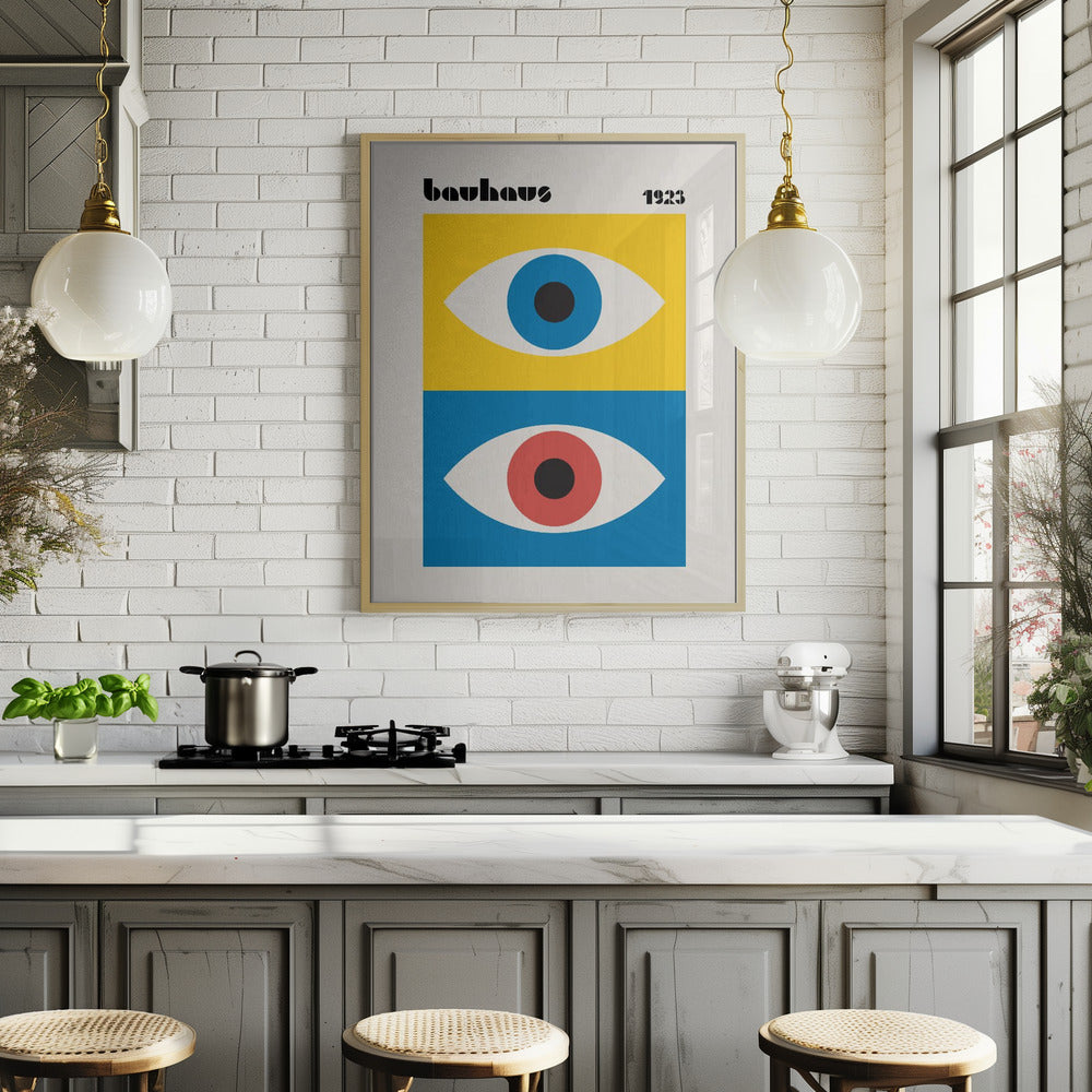 Bauhaus Eyes Abstract Poster