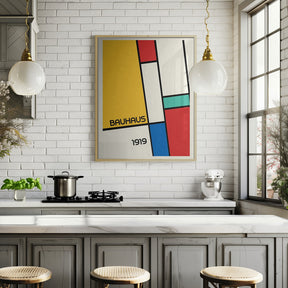 Bauhaus Geometric Design Retro Poster