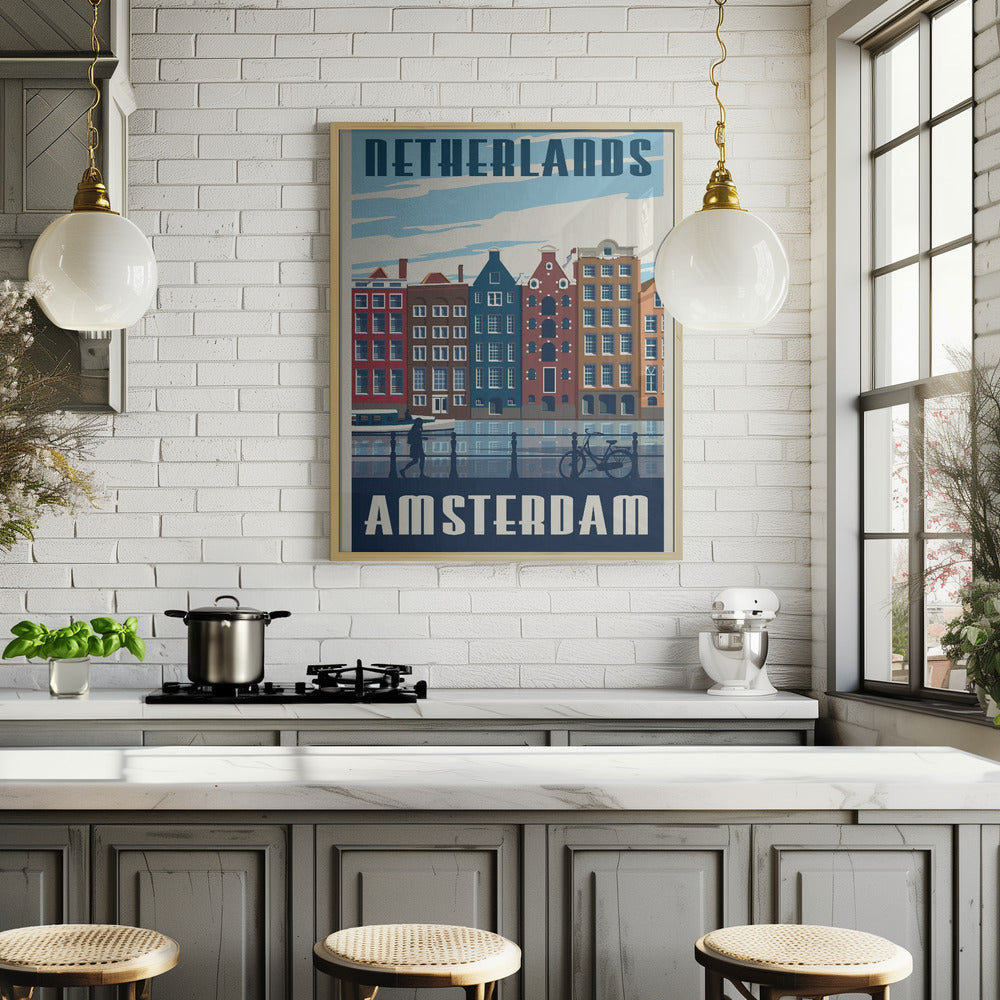 Amsterdam Travel Print Poster