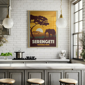 Serengeti National Park Travel Print Poster