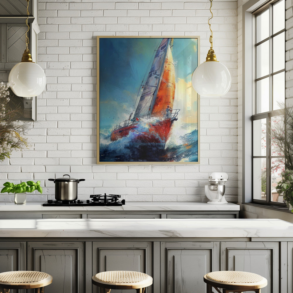 Yacht racing sport art 30 Poster