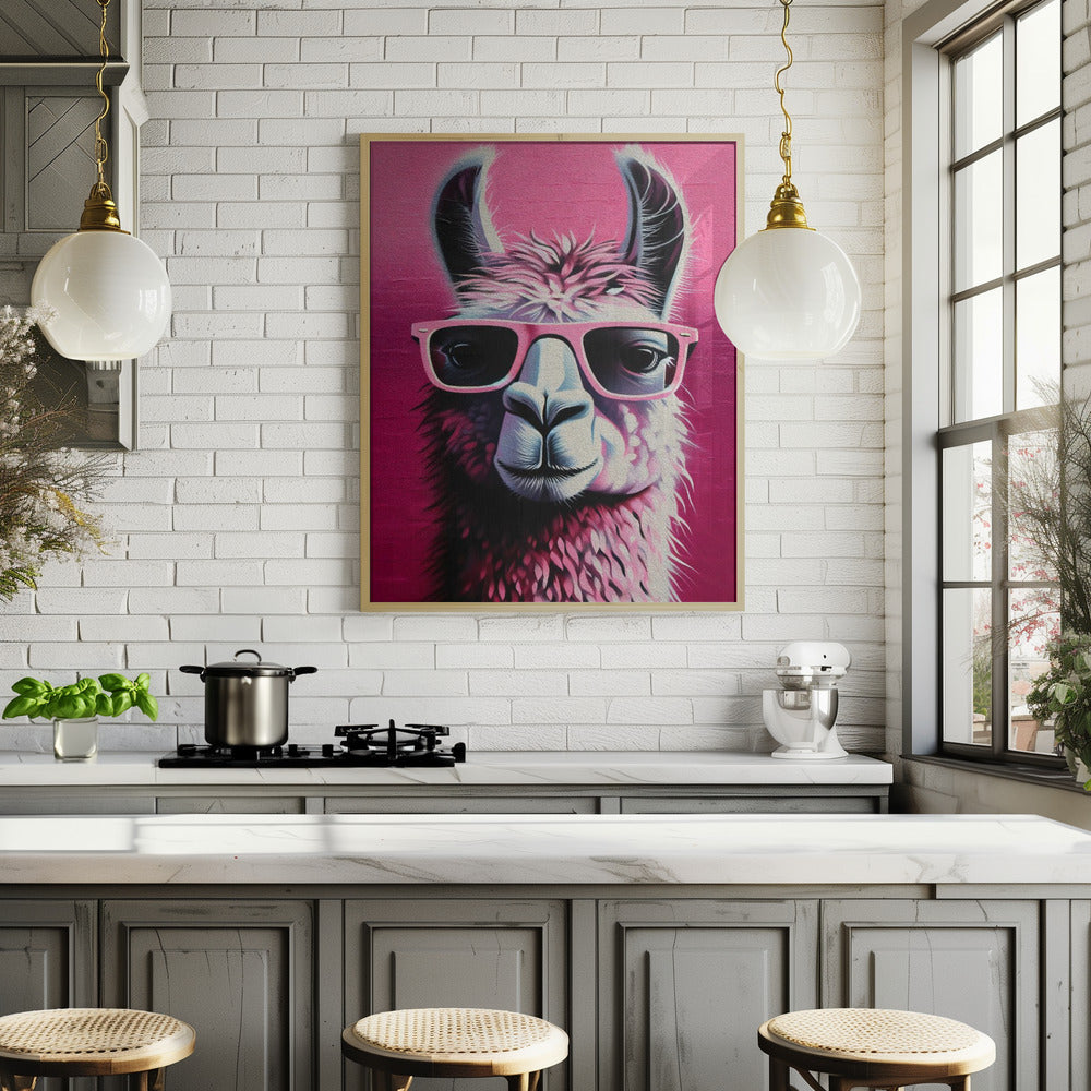 Pink Lama Poster