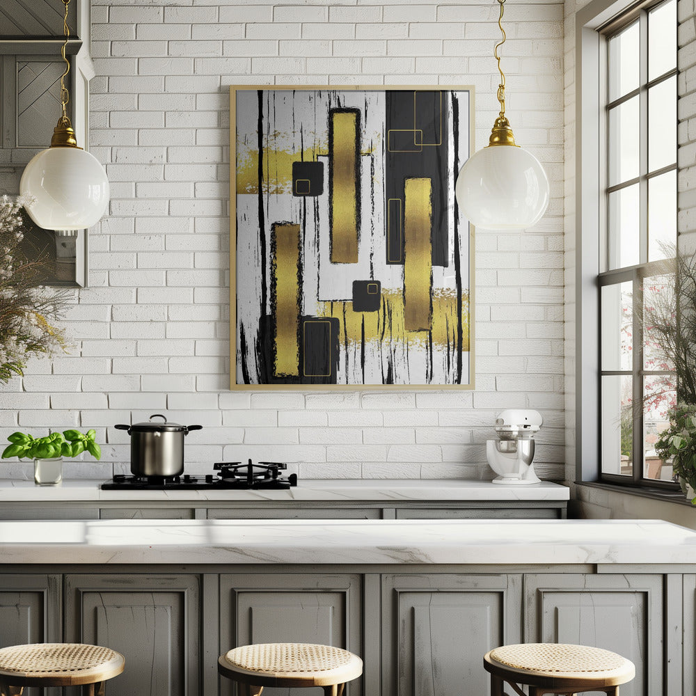 ABSTRACT ART Lively geometric fun Poster