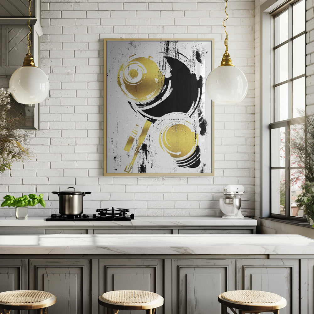 ABSTRACT ART Flying spheres Poster