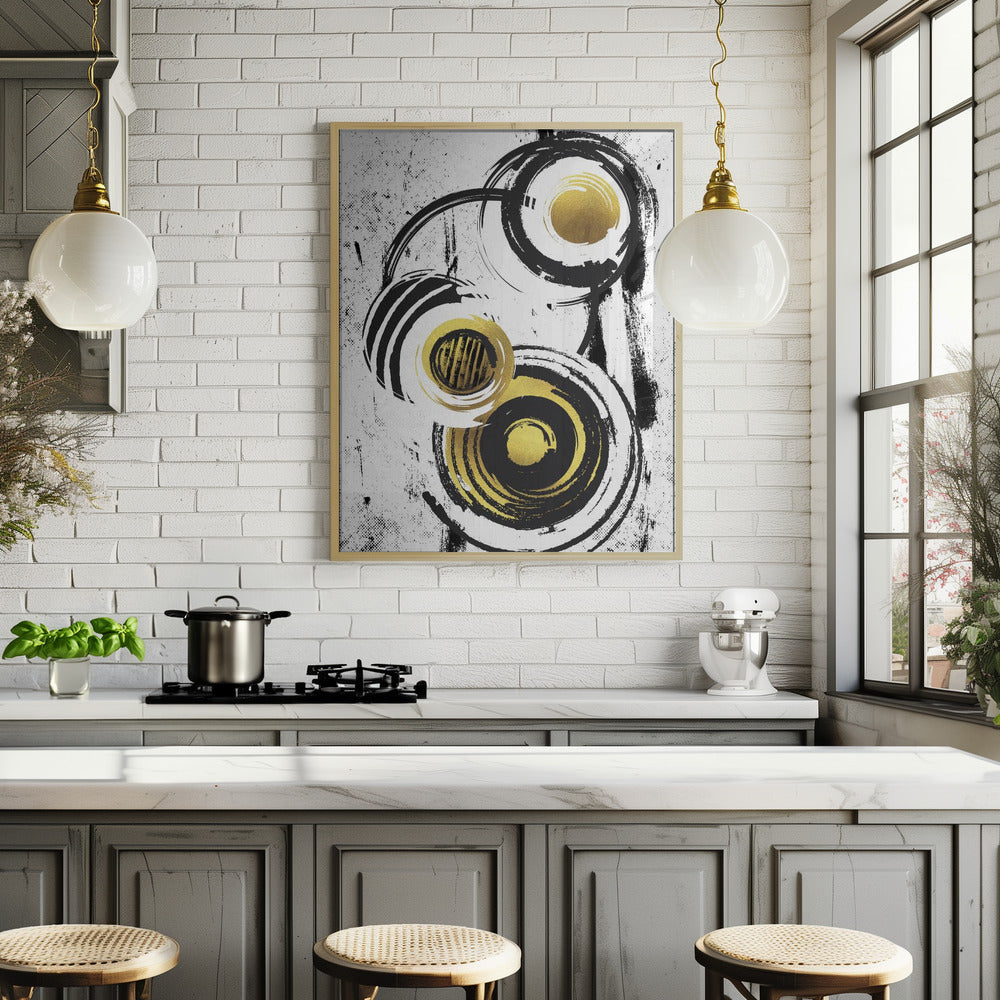 ABSTRACT ART Rotating circles Poster