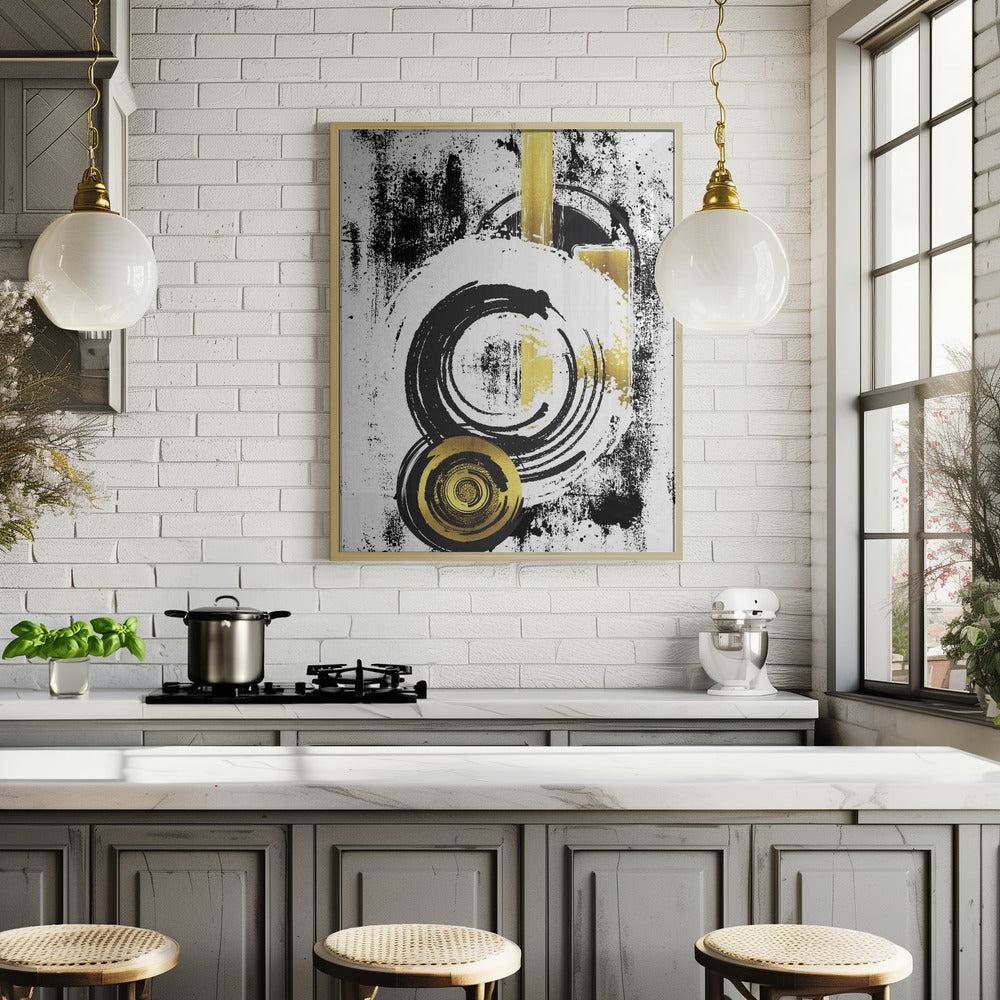 ABSTRACT ART Dynamic shapes Poster