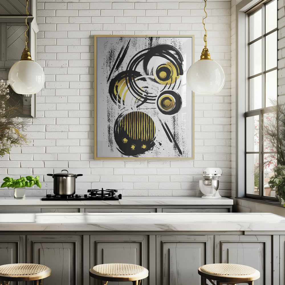 ABSTRACT ART Funky circles Poster