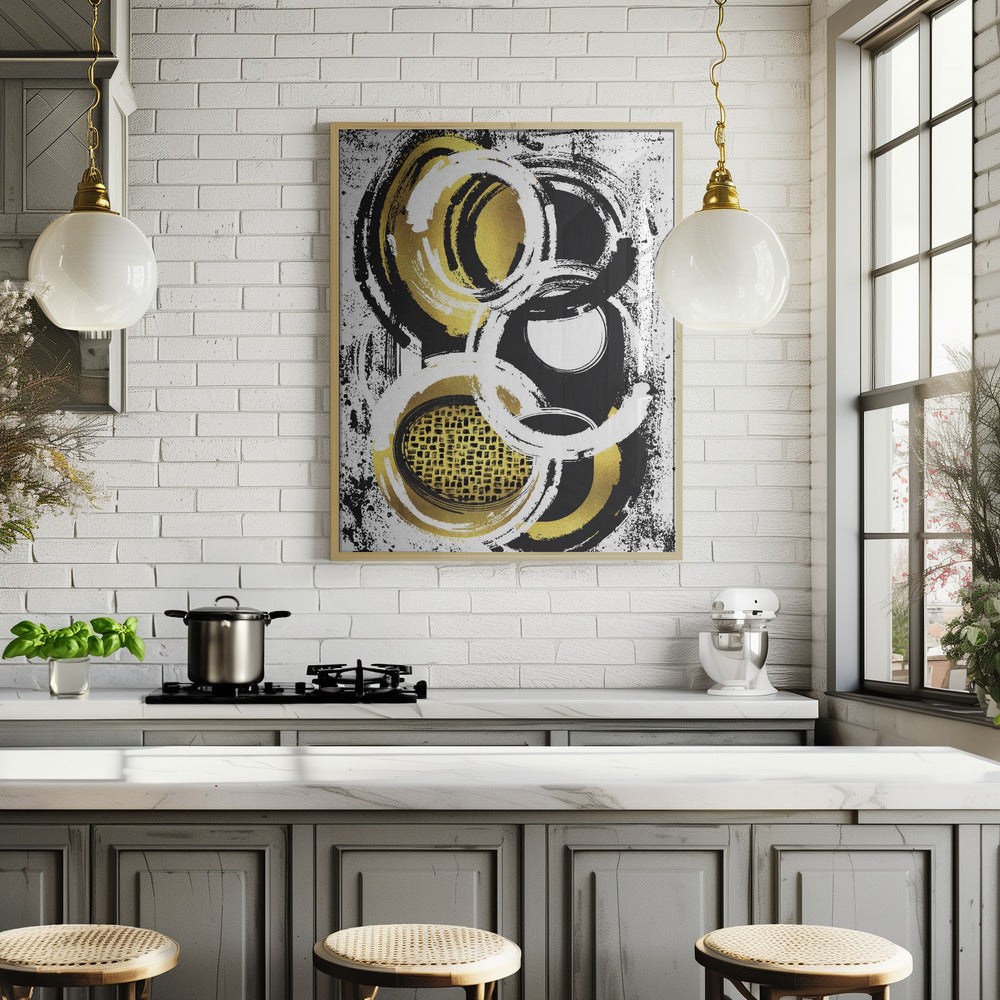 Abstract Painting No. 2 | gold Poster