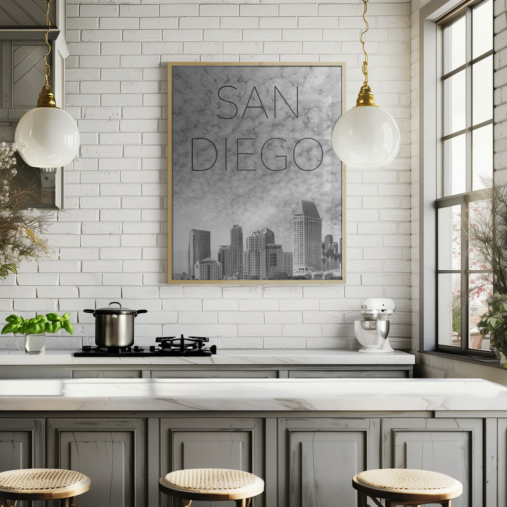 SAN DIEGO Skyline | Text Poster