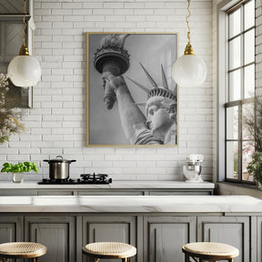 NEW YORK CITY Monochrome Statue of Liberty Poster