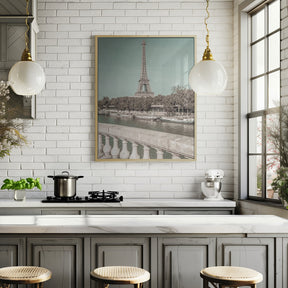 PARIS Eiffel Tower &amp; River Seine | urban vintage style Poster