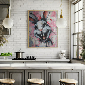 Creepy laughing bunny Poster