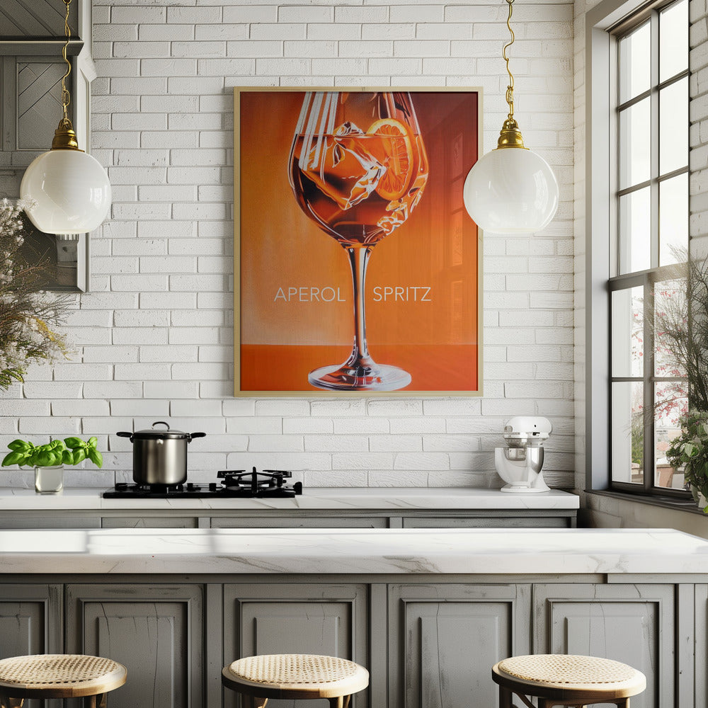 Aperol Spritz Orange Poster