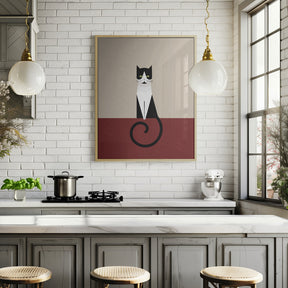 Coco as a geometric cat Poster