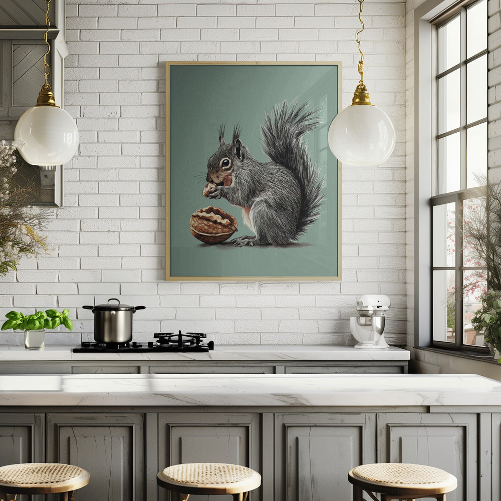 The Squirrel and the Walnut Poster