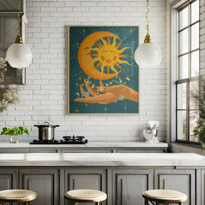 Sun and moon in my hand Poster