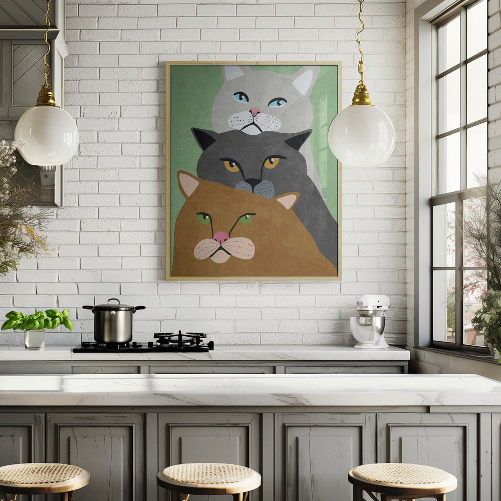 Cat Trio Poster