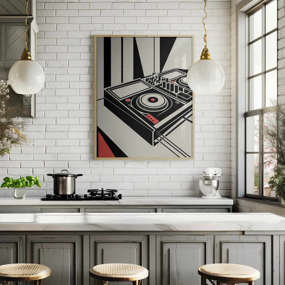 DJ Mixer - Bauhaus Style Poster