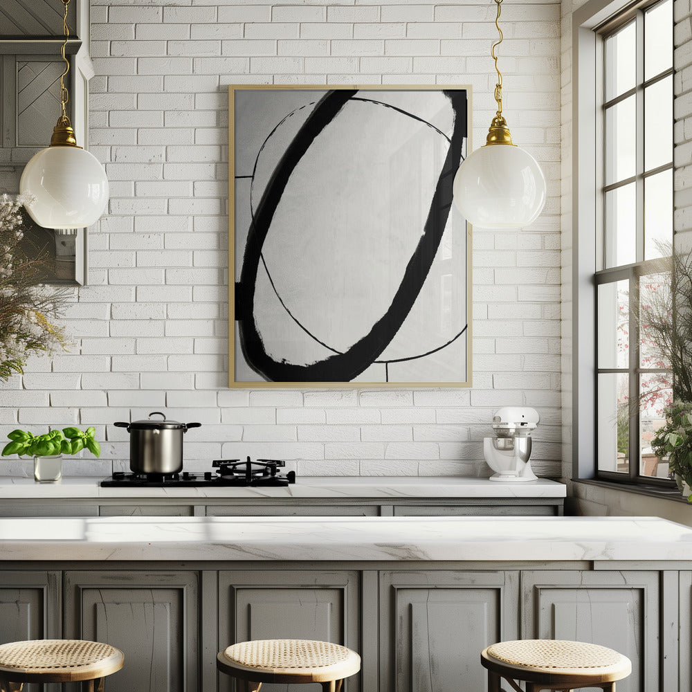 Black Strokes No 11 Poster